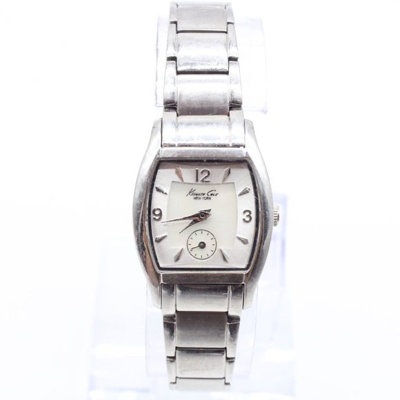 Kenneth Cole Watch Womens Silver Tone Stainless Steel Classic Water Resistance - Picture 1 of 8